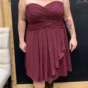 David’s Bridal Strapless Bridesmaid Dress - Size 24